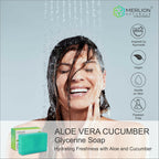 Merlion Naturals Aloe Vera & Cucumber Glycerine Soap | Grocsy