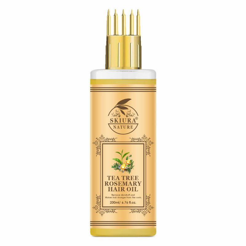 Skiura Nature Tea Tree Rosemary Hair Oil For Strong Healthy Hair And Dandruff Free | Grocsy