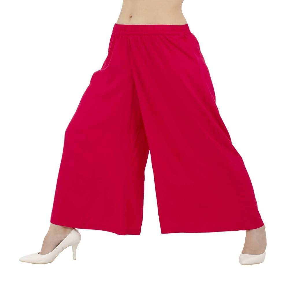 Lagi Women's Pink Solid Palazzo (PLZ03G) | Grocsy