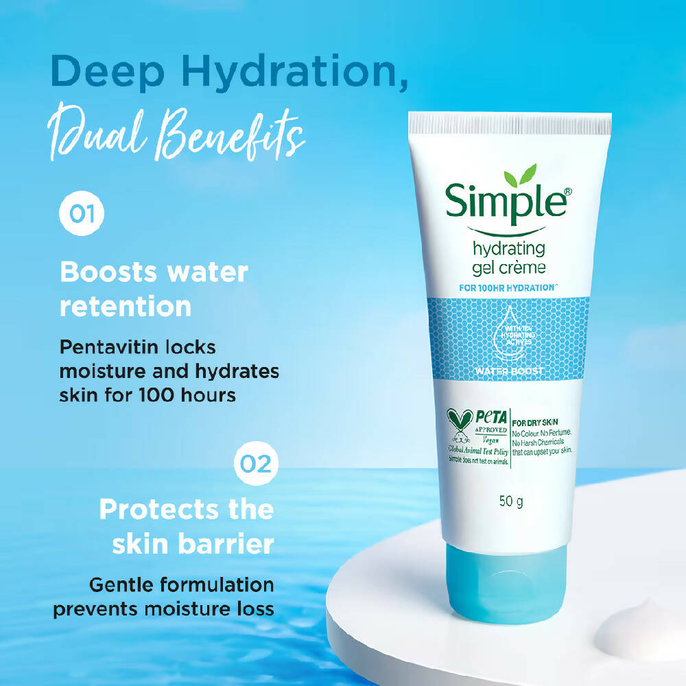 Simple Water Boost Hydrating Gel Creme for 100 HR Hydration | Grocsy