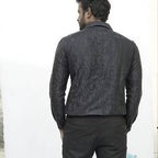 Diva Globe Black Lapel Collar Shirt | Grocsy