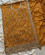 KC Yellow Silk Straight Suit For Women Heavy Embroidery Work | Grocsy