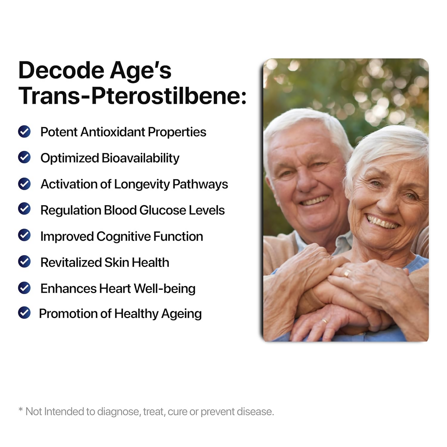 Decode Age 99% Pure Trans-Pterostilbene Capsules | Grocsy