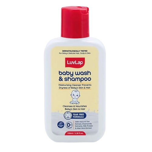 LuvLap Baby Wash & Shampoo with Chamomile, Milk Protein, Oatmeal & Shea Butter | Grocsy