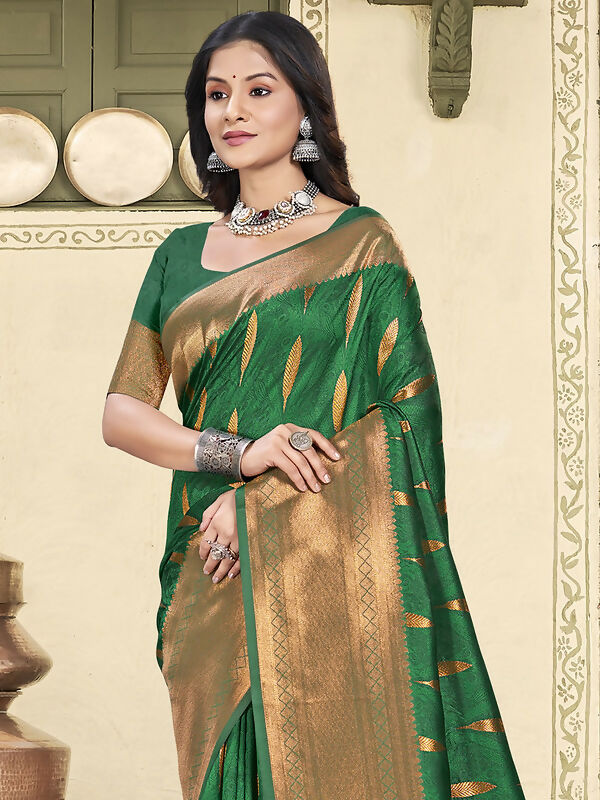 Shree Shyam Fashion Silk Green Saree | Grocsy