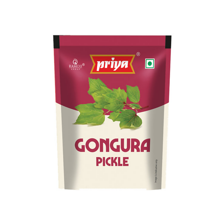 Priya Gongura Pickle with Garlic Sachet | Grocsy