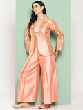 Ahalyaa Women's Traditional Wear Co-ods - Peach | Grocsy