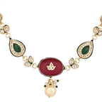 Nuyug 22K Gold Plated Radiant Sage Stone Kundan Necklace | Grocsy