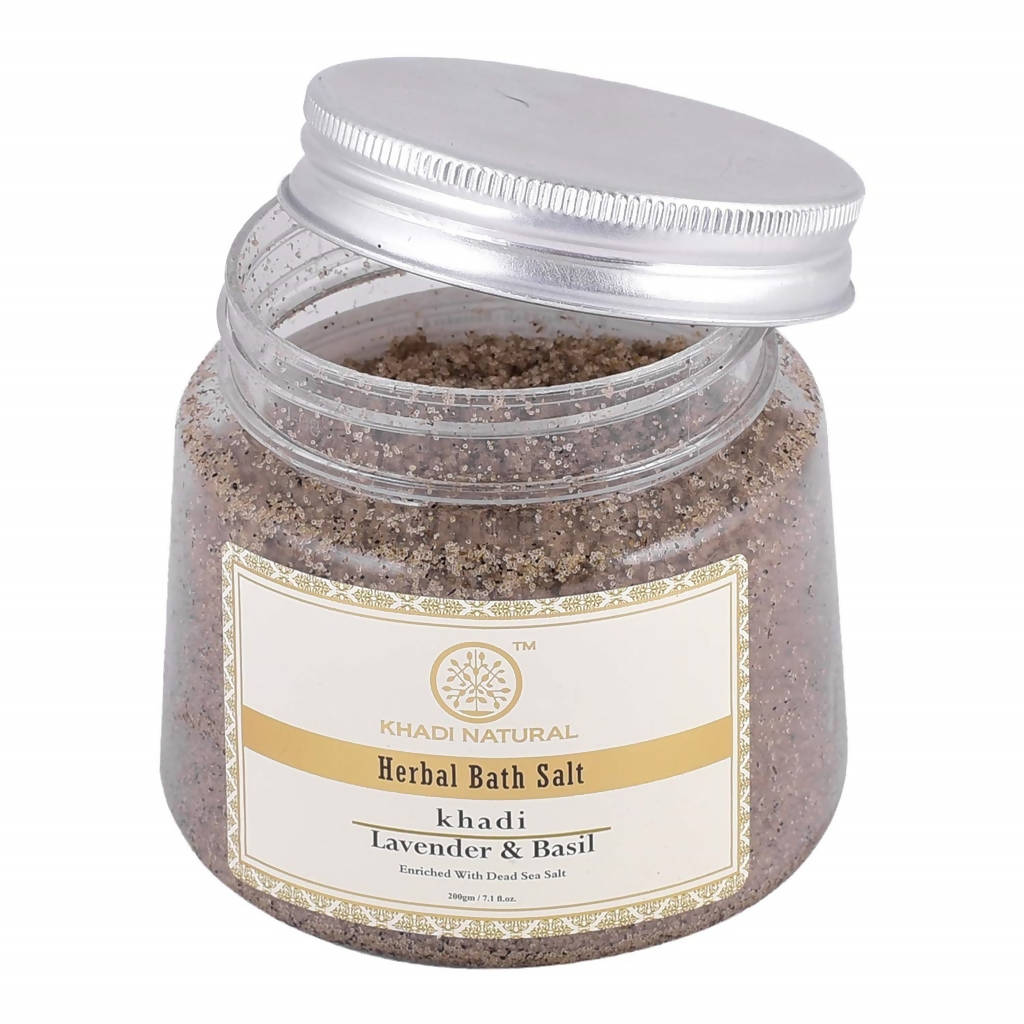 Khadi Natural Lavender & Basil Herbal Bath Salt | Grocsy