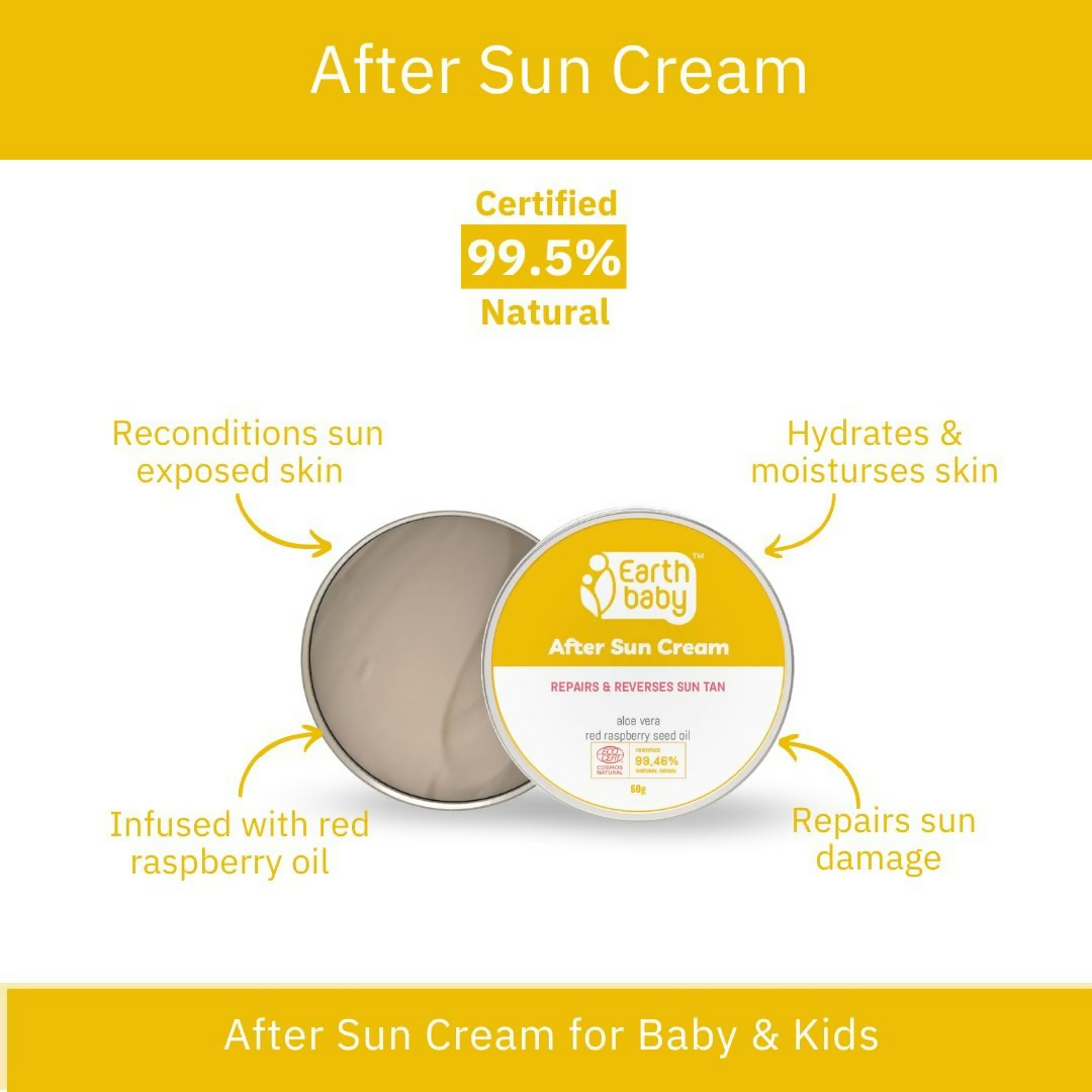 Earthbaby After Sun Tan Removal Cream 99.46% Certified Natural Origin | Grocsy