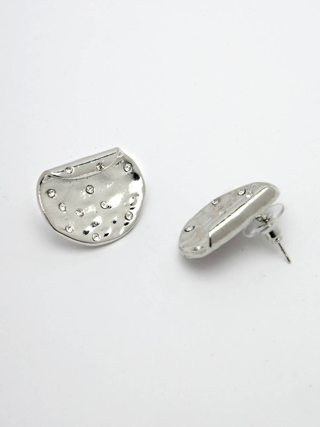 NVR Women Silver-Plated Contemporary Studs Earrings | Grocsy