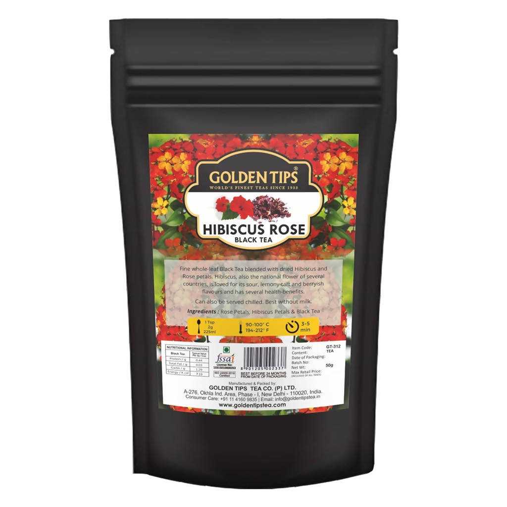 Golden Tips Hibiscus Rose Black Tea | Grocsy