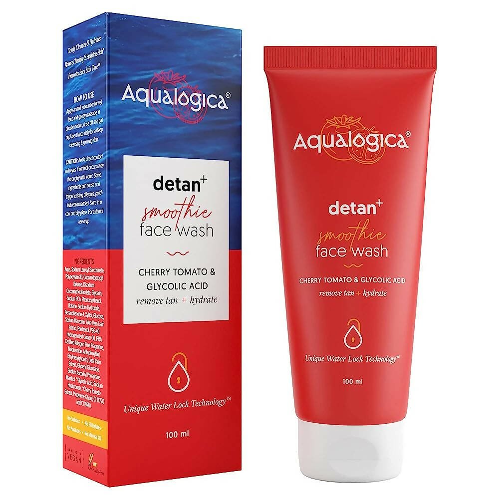 Aqualogica Detan+ Smoothie Face Wash, Remove Tan + Hydrate | Grocsy
