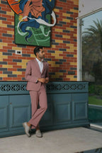 Vienna Mauve Blazer Set – 4-Way Stretch Tailored Suit For Men | Wedding & Party Wear by Hilo Design | Grocsy