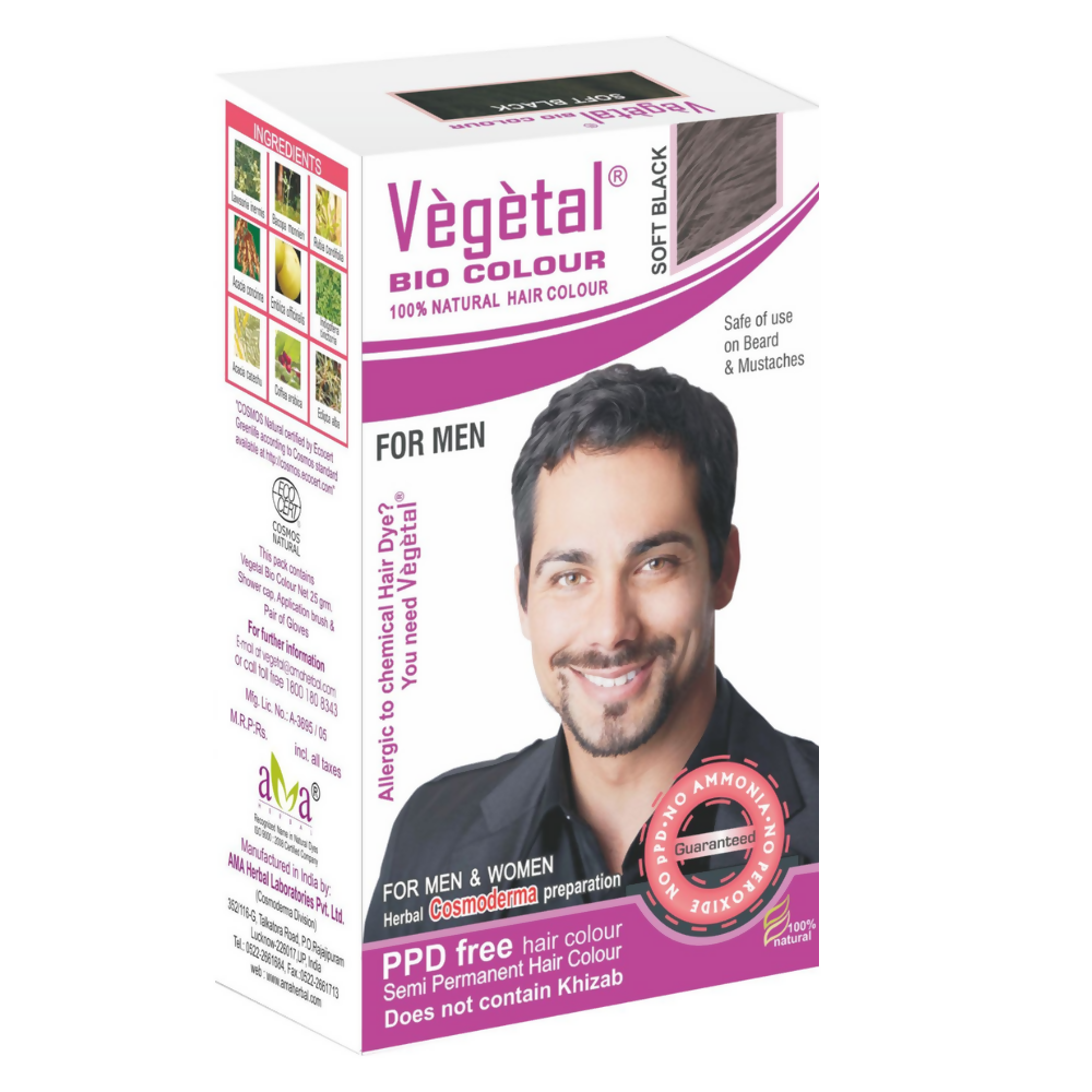 Vegetal Bio Colour, Men Hair Color - Soft Black | Grocsy