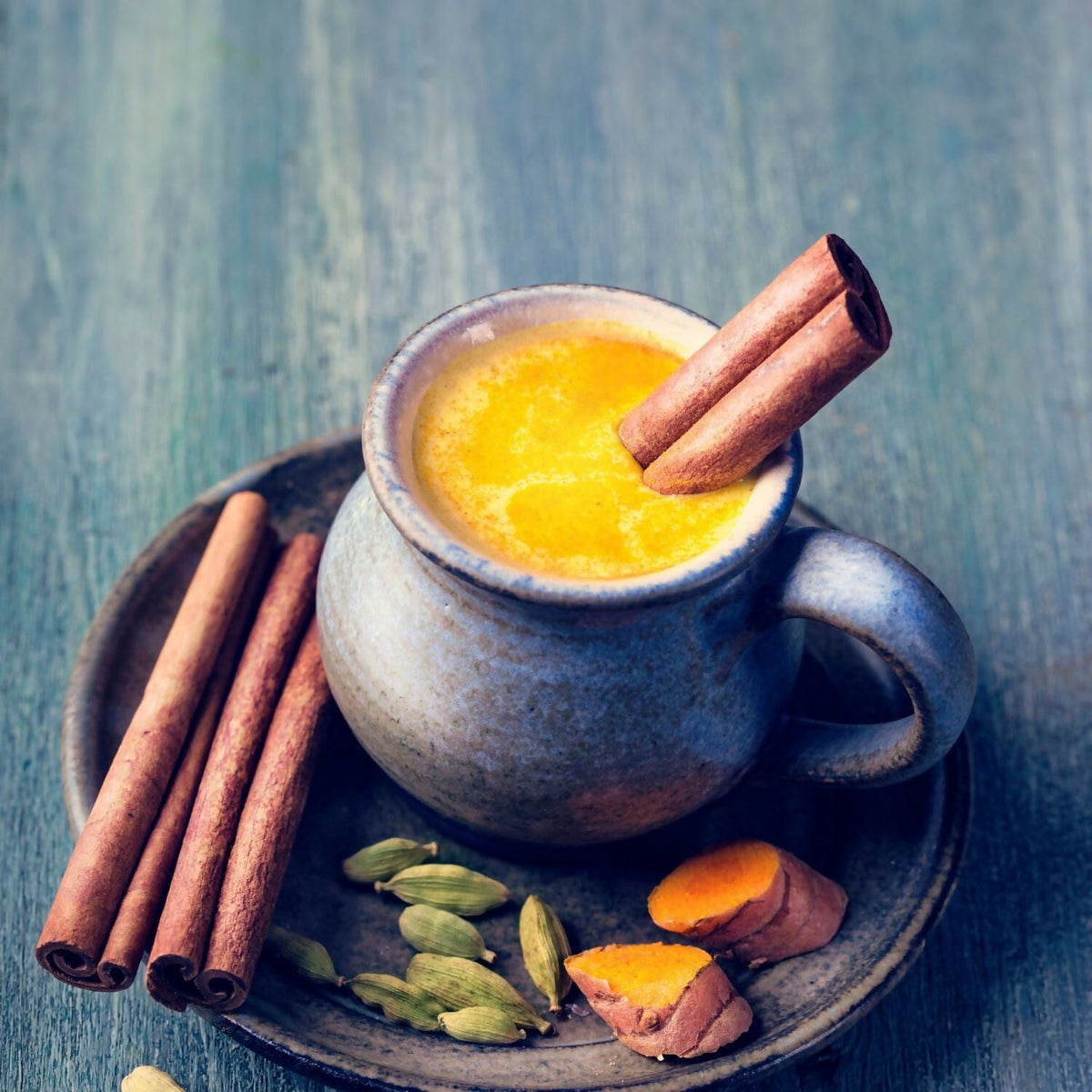 Satvi Wellness Haldi Doodh | Golden Milk Mix | Turmeric Milk Mix | Indian Haldi Doodh | Milk Masala | Turmeric Latte | Grocsy