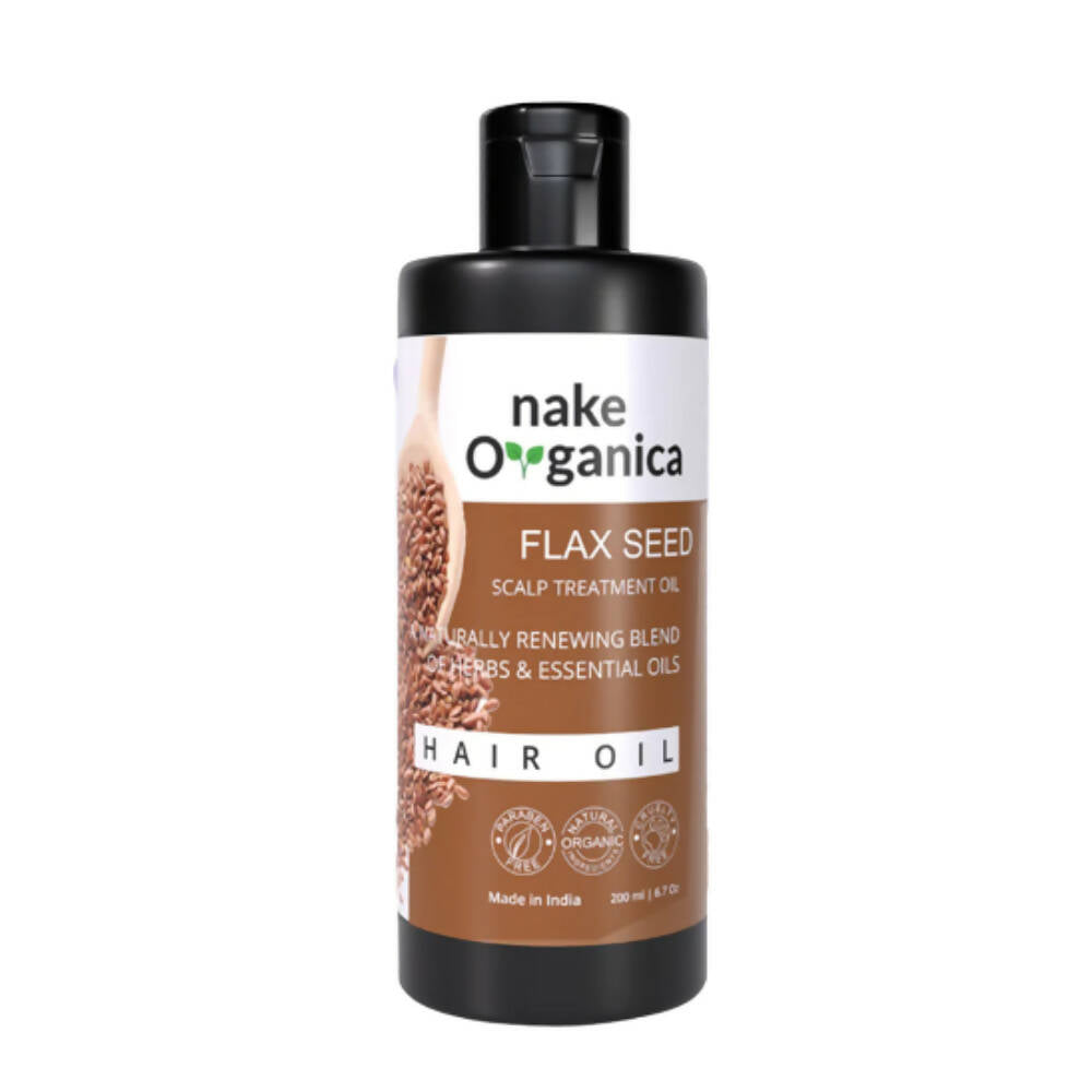 Nake Organica Flaxseed Hair Oil - Scalp Treatment | Grocsy