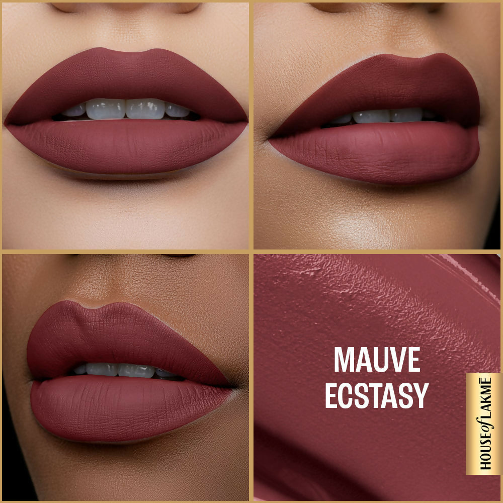 Lakme Ultimate Glam Matte Liquid Lipstick - Muave Ecstasy | Grocsy