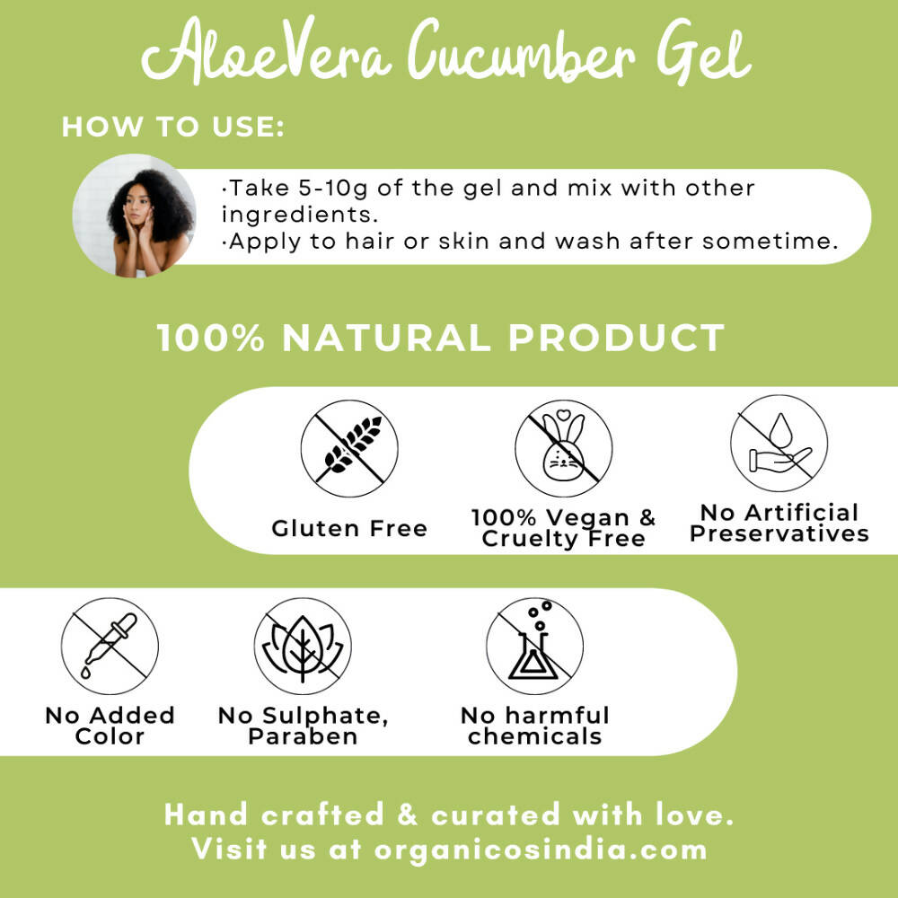 Organicos Aloevera Cucumber Gel | Grocsy