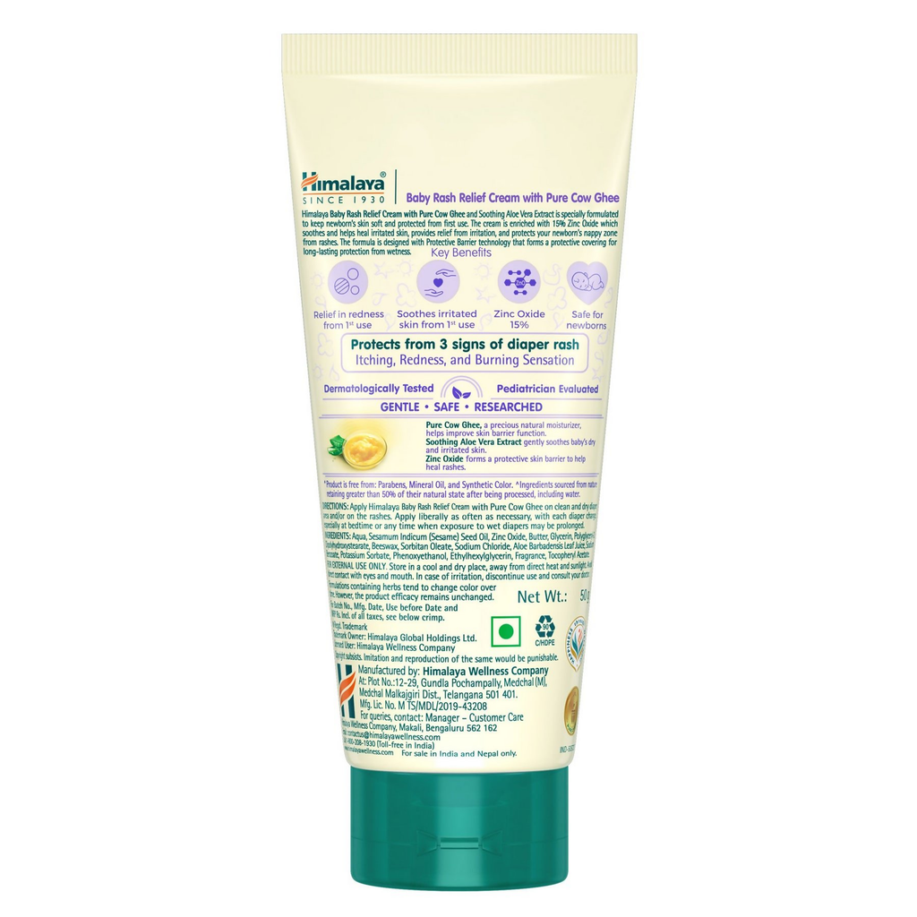 Himalaya Herbals Baby Rash Relief Cream with Pure Cow Ghee | Grocsy