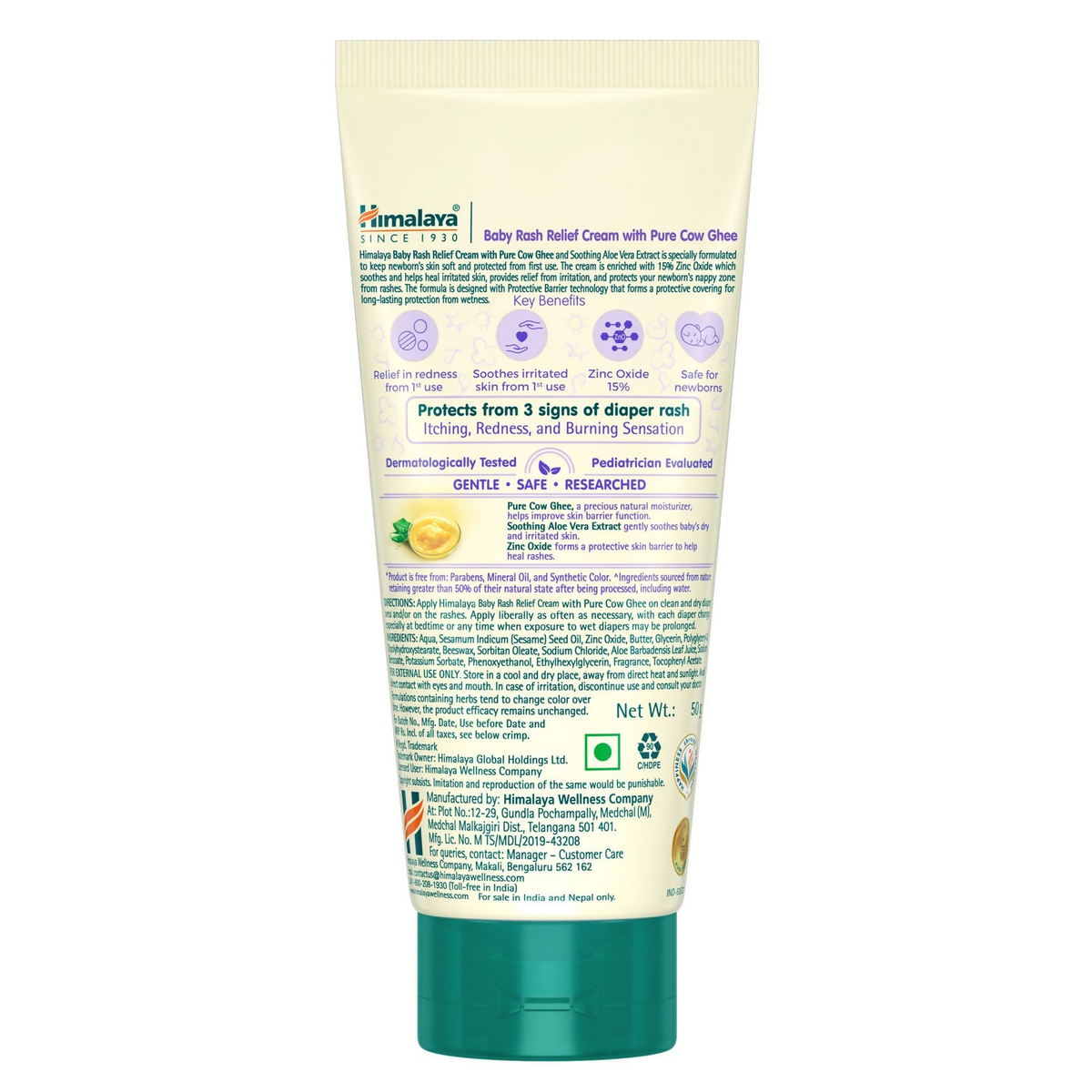 Himalaya Herbals Baby Rash Relief Cream with Pure Cow Ghee | Grocsy