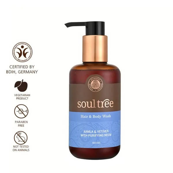 Soultree Hair & Body Wash - Aamla & Vetiver with Purifying Neem | Grocsy