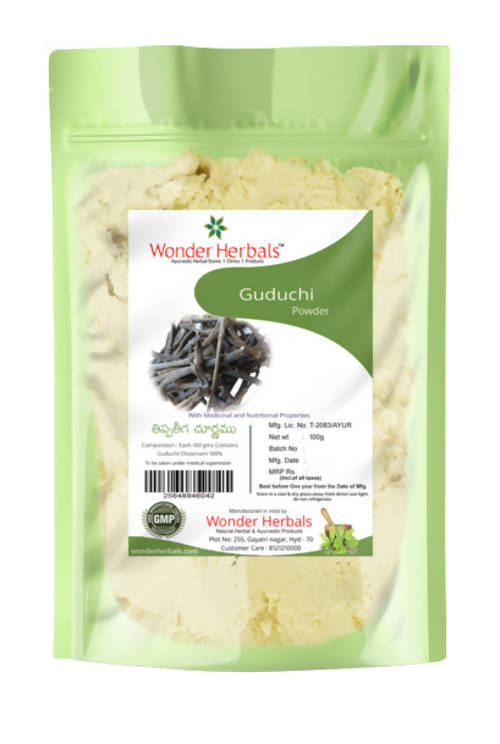 Wonder Herbals Thippa Theega (Giloy,Amrita,Guduchi) Powder | Grocsy