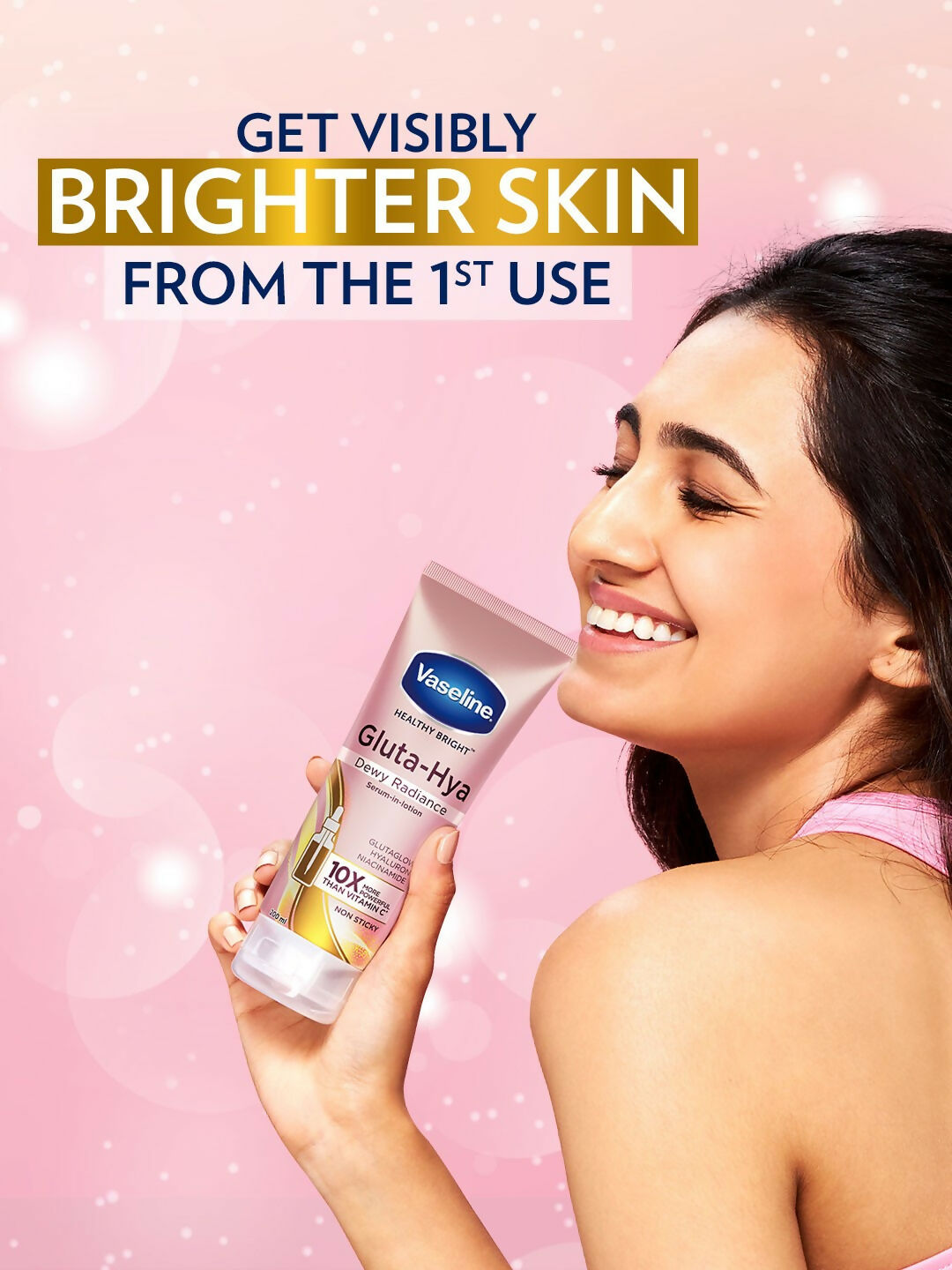 Vaseline Daily Hydration Combo - Gluta Hya Serum-In-Lotion & Daily Bright Body Serum Spray | Grocsy