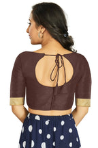 Aastha Fashion Women's Coffee Art Silk Designer Traditional Readymade Blouse | Grocsy