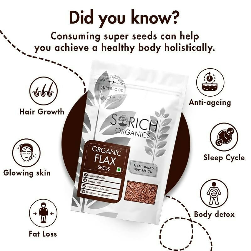 Sorich Organics Flax Seeds - Alsi Seeds | Grocsy