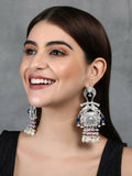 Joban Fashion Women Handcrafted Silver Tone Earrings | Grocsy