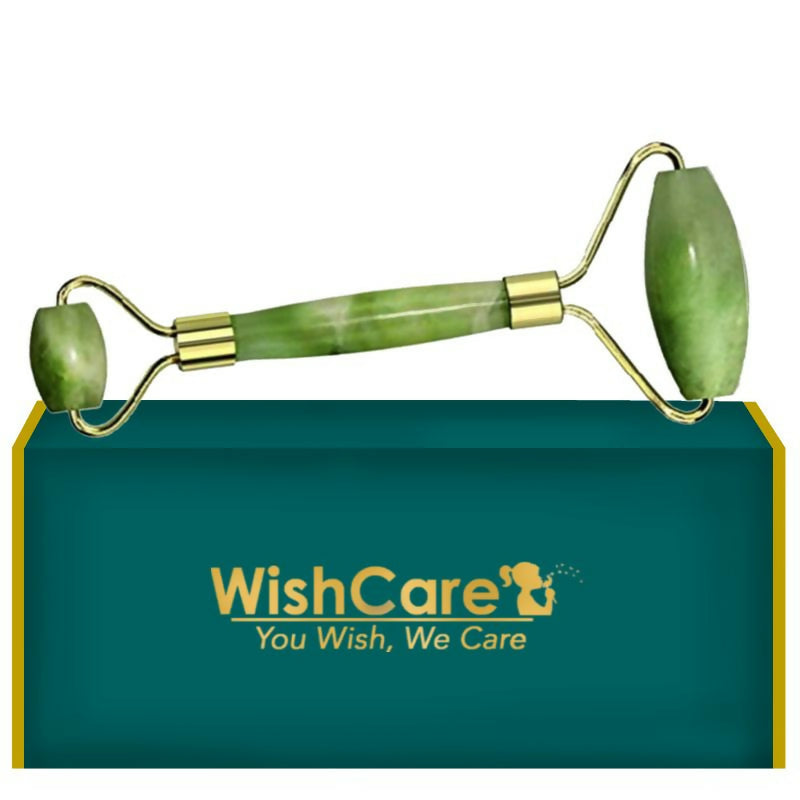 WishCare Face Massage Jade Roller For Glowing Skin - Green | Grocsy
