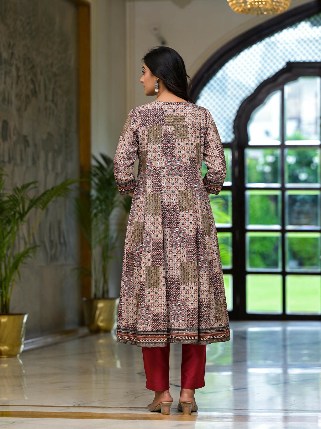 Juniper Women's Multi Color Ethnic Motif Printed Muslin Kurta Pant And Dupatta Set With Coins Thread & Mirror Work | Grocsy