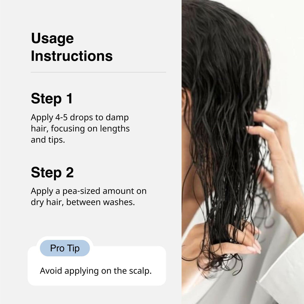 Cureskin Smooth and Shine Hair Serum Helps Reducing Hair Breakage, Frizz | Grocsy