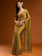 kasee Solid Beads and Stones Saree | Grocsy
