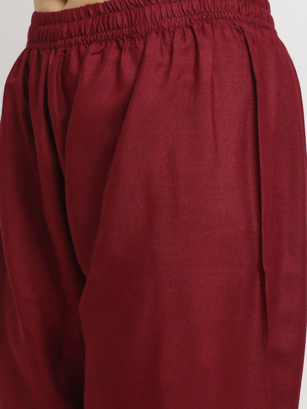 Rudra Bazaar Wine Angrakha Style Flared Anarkali Kurta with Pyjamas & Dupatta | Grocsy