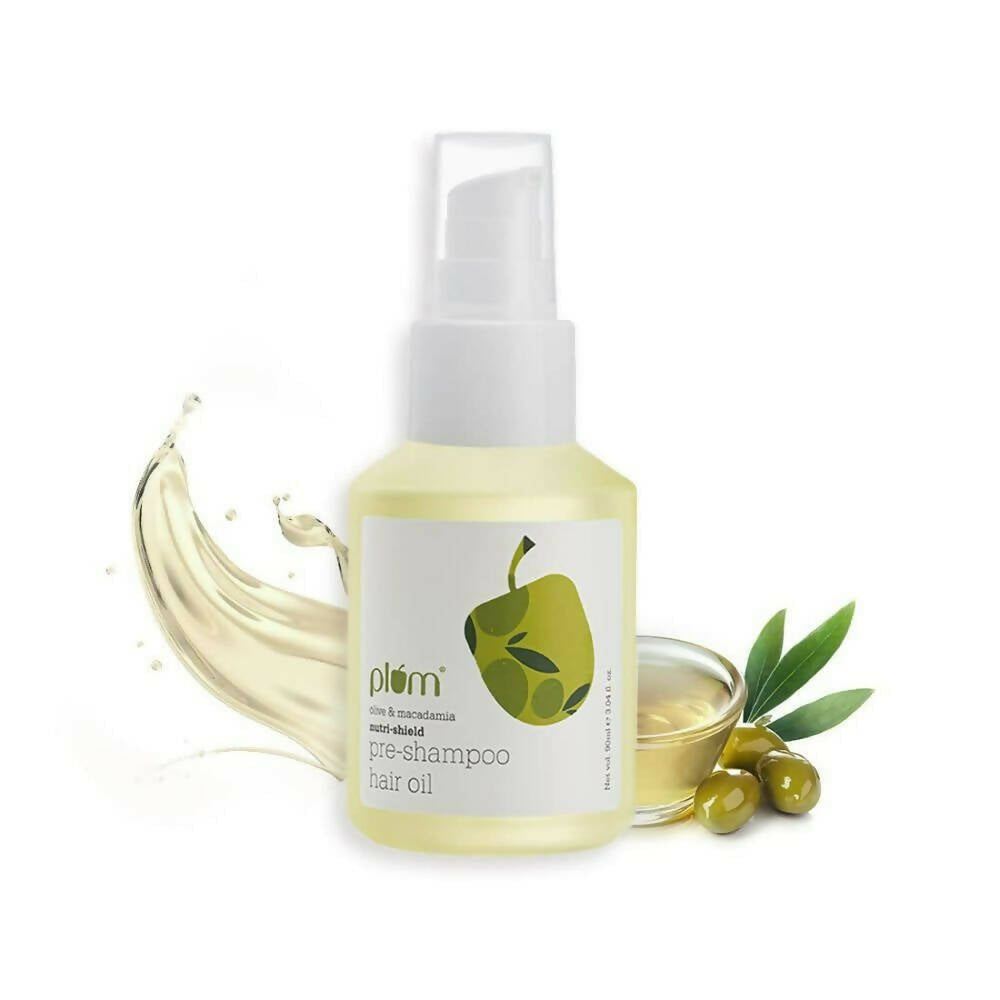 Plum Olive & Macadamia Nutri-Shield Pre-Shampoo Hair Oil | Grocsy