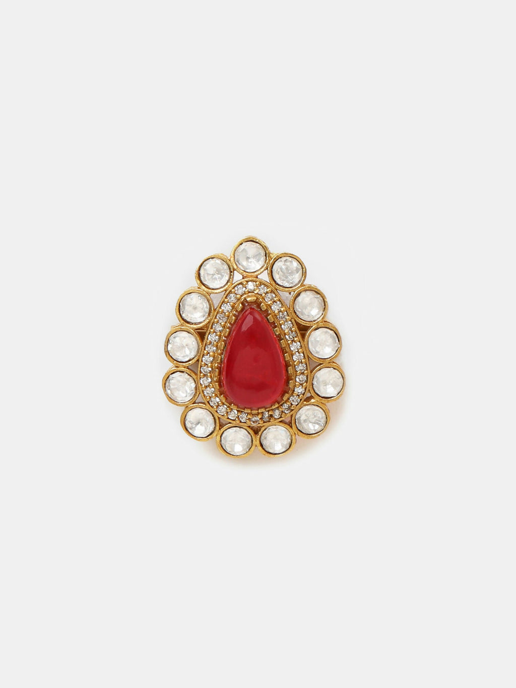 Ruby Raang Teardrop Brooch | Grocsy