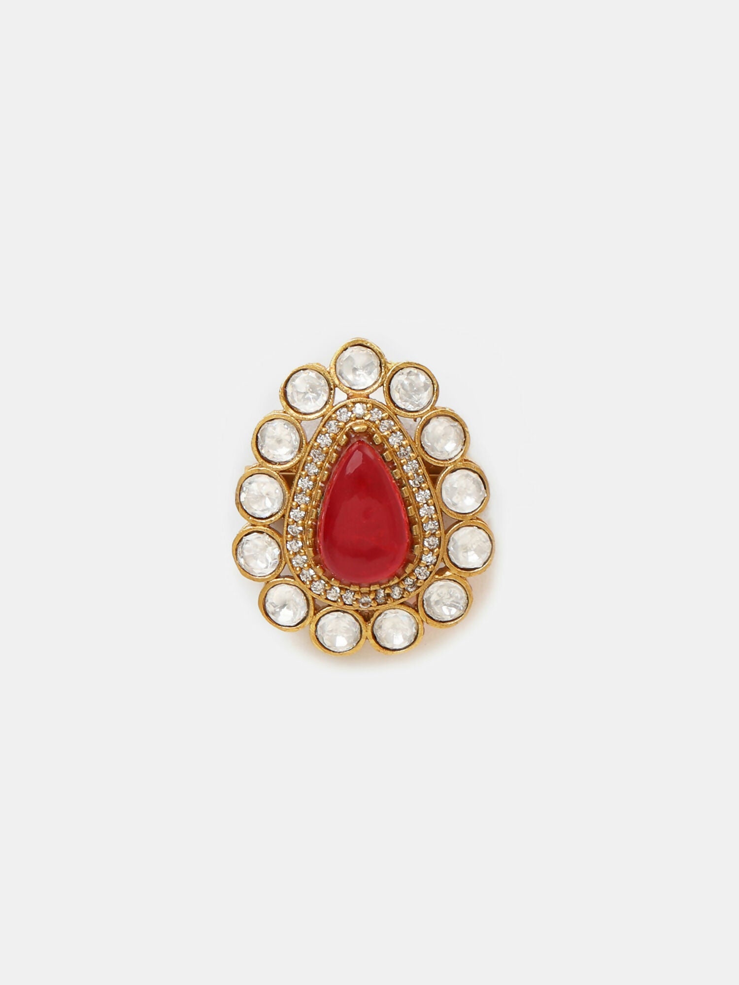 Ruby Raang Teardrop Brooch | Grocsy