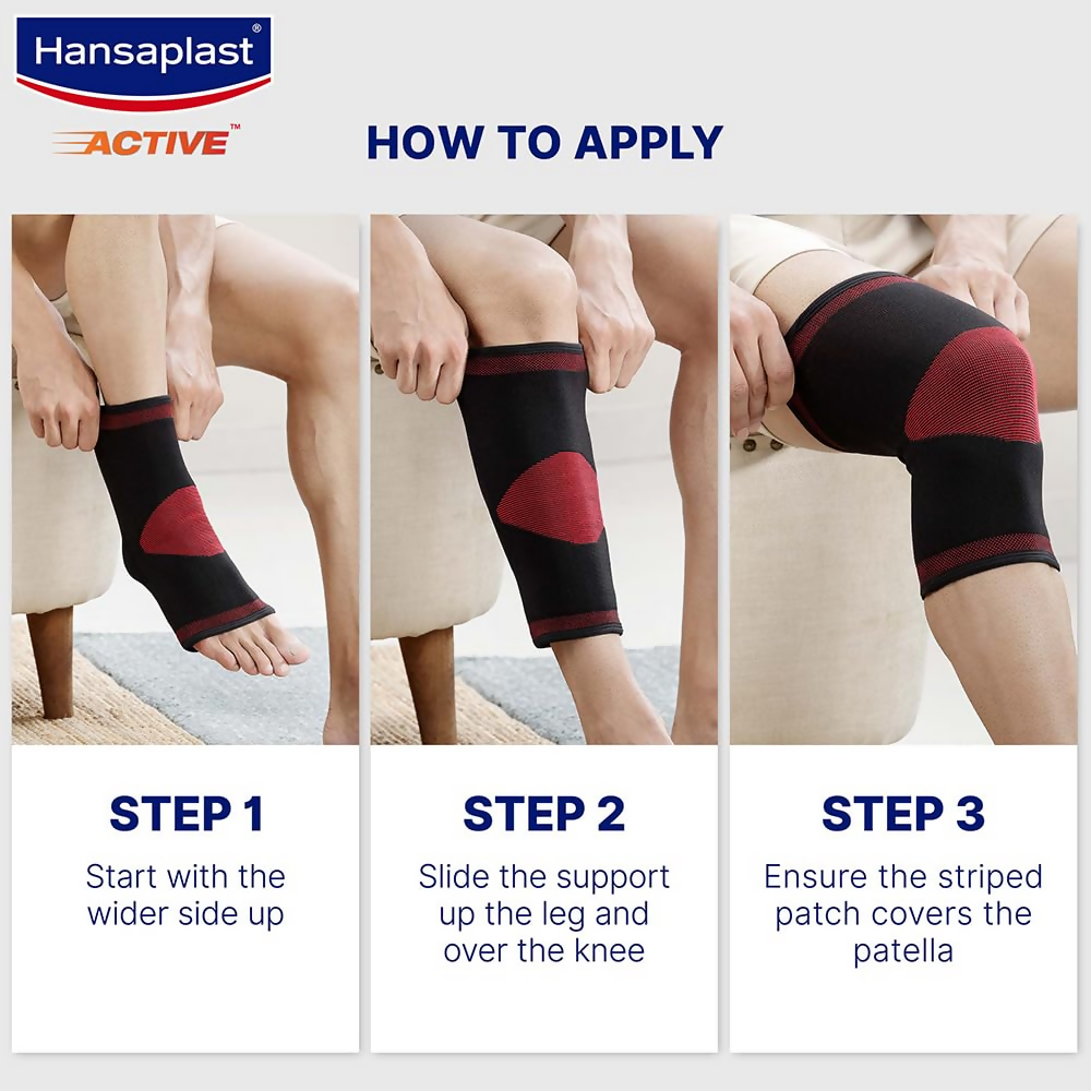 Hansaplast Active Knee Support for Men & Women (Pair) | Grocsy
