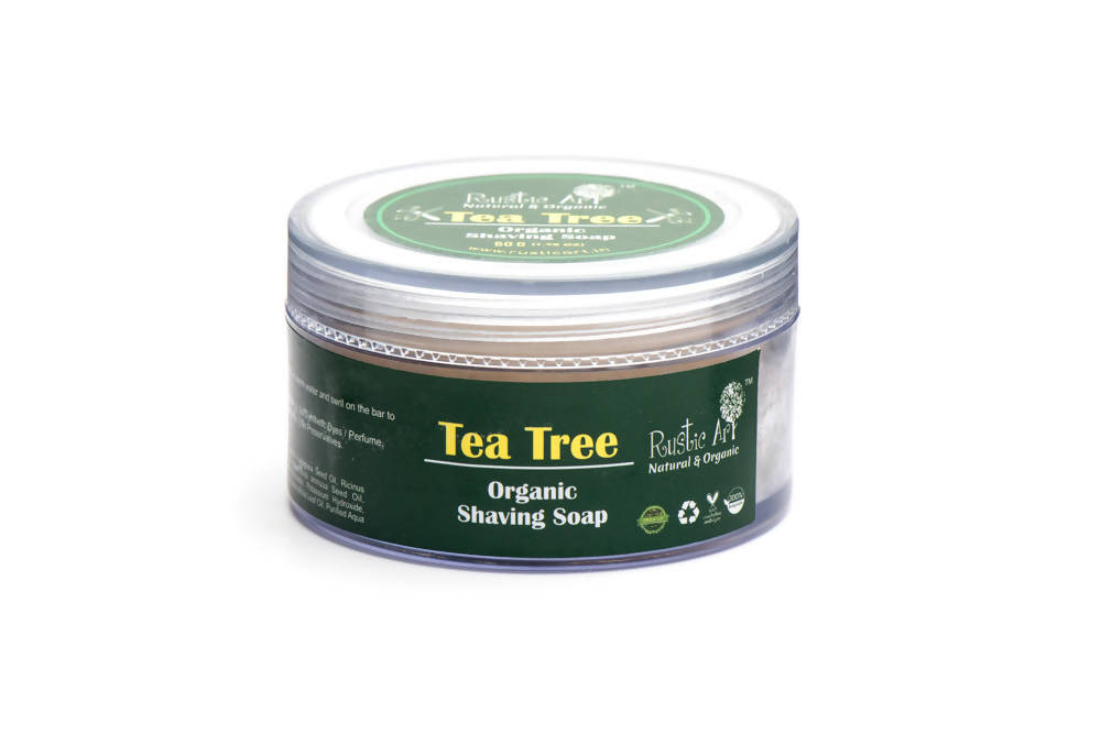 Rustic Art Tea Tree Organic Shaving Soap | Grocsy