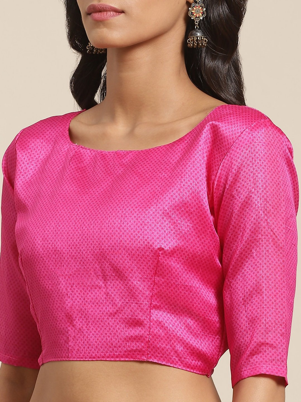 Saree Mall Pink & Beige Printed Saree | Grocsy