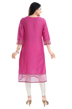 Snehal Creations Wonderful Art Silk Designer Long Kurti Tunic With Zari Embroidery | Grocsy