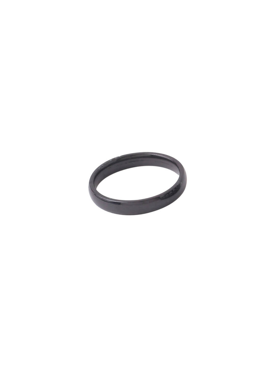 NVR Men's Black Stainless Steel Finger Ring | Grocsy