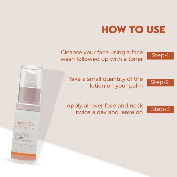 Jovees Premium Sun Shield Protective Lotion SPF 40 PA+++ | Grocsy