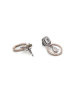 Stone kundan earrings (white) - Ruby Raang | Grocsy