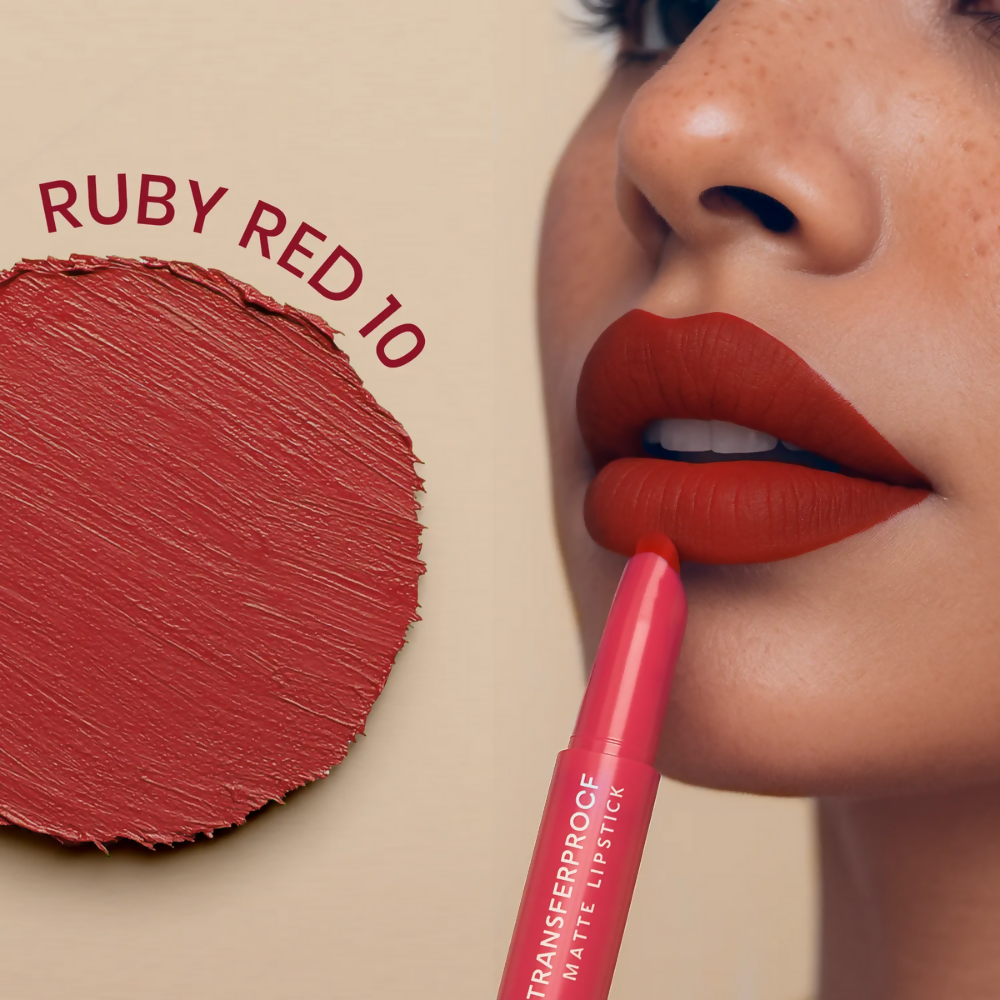 NY Bae Transfer-proof Matte Crayon Lipstick – Ruby Red 10 | Grocsy