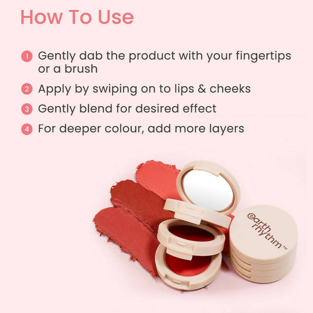 Earth Rhythm Silk Set Go 3-In-1 Lip & Cheek Tint, Satin Nude | Grocsy