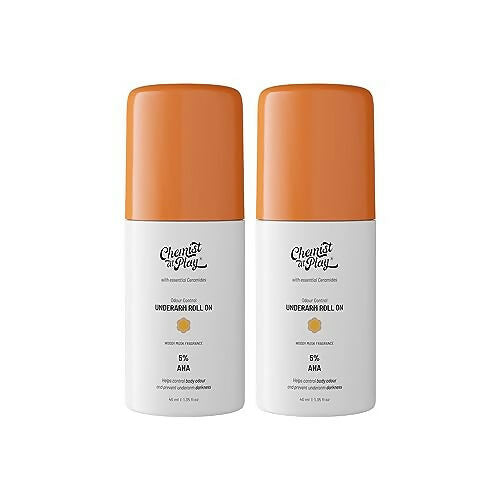 Chemist at Play UnderArm Roll On Fragrance Free, Prevents Body Odour, Brightens Skin & Exfoliates Underarm | Grocsy