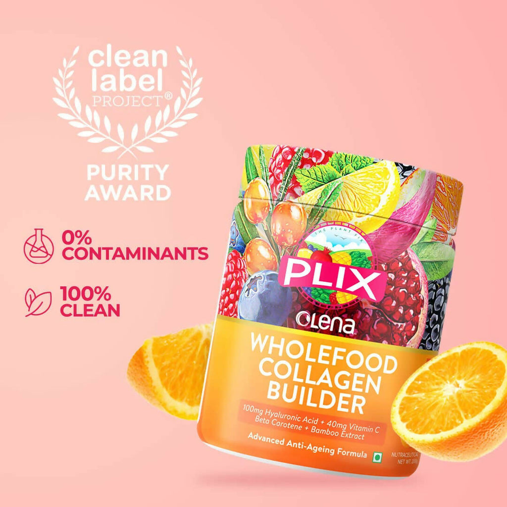 PLIX The Plant Fix Wholefood Collagen Builder Powder for Skin - Orange | Grocsy